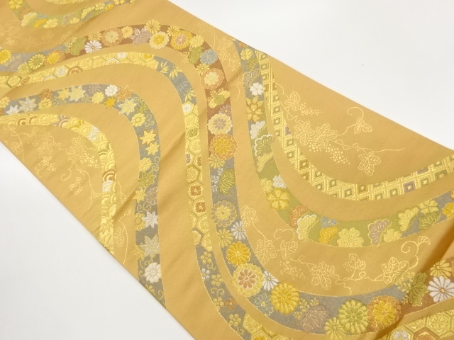 JAPANESE FUKURO OBI / WOVEN WAVY STRIPE